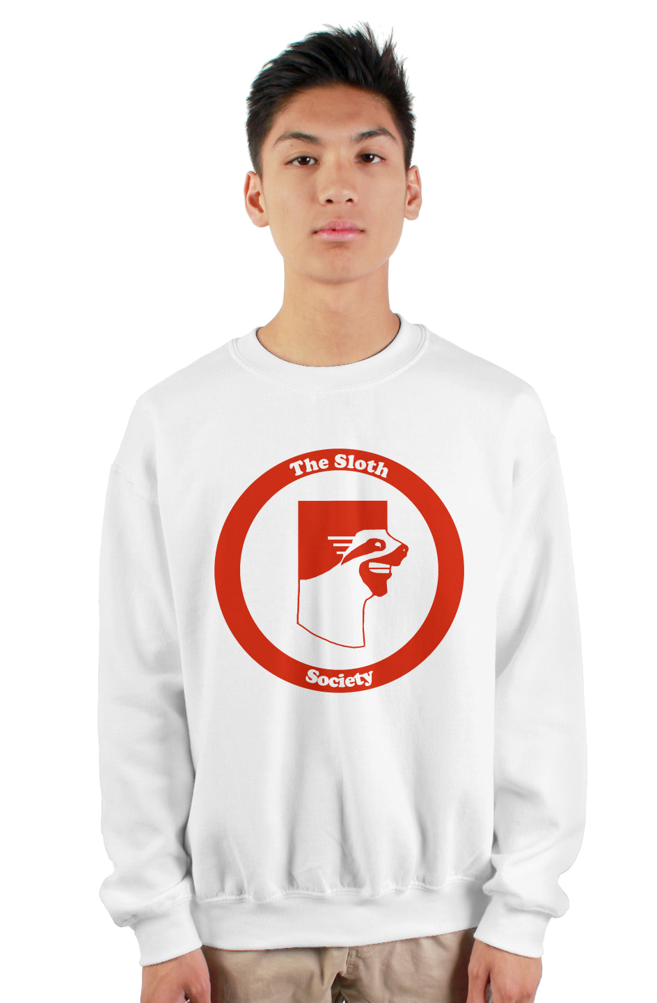 Logo Sweatshirt- White/Red