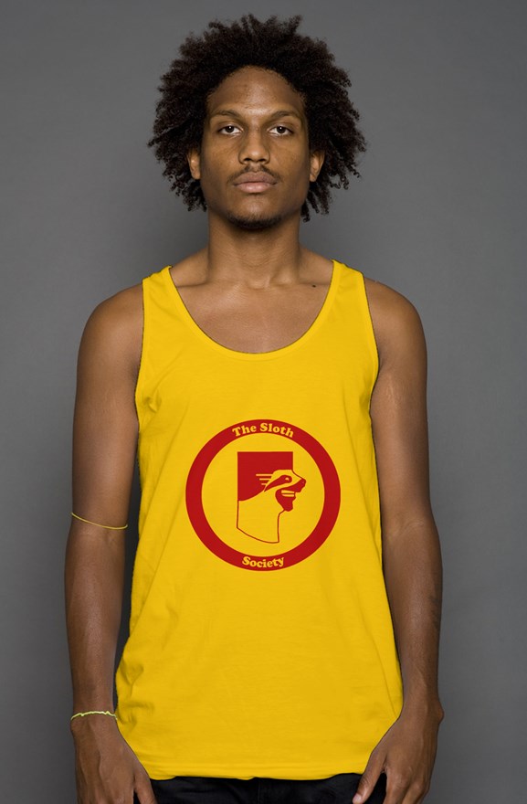 Logo tank top- Gold/Red