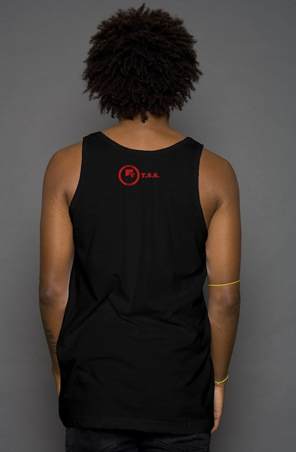 Logo tank top- Black/Red