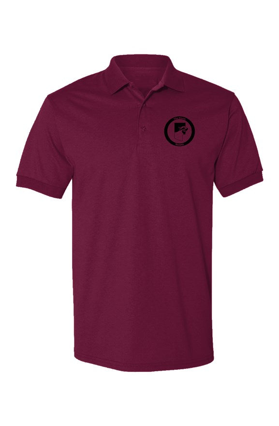 Logo Jersey Polo- Maroon