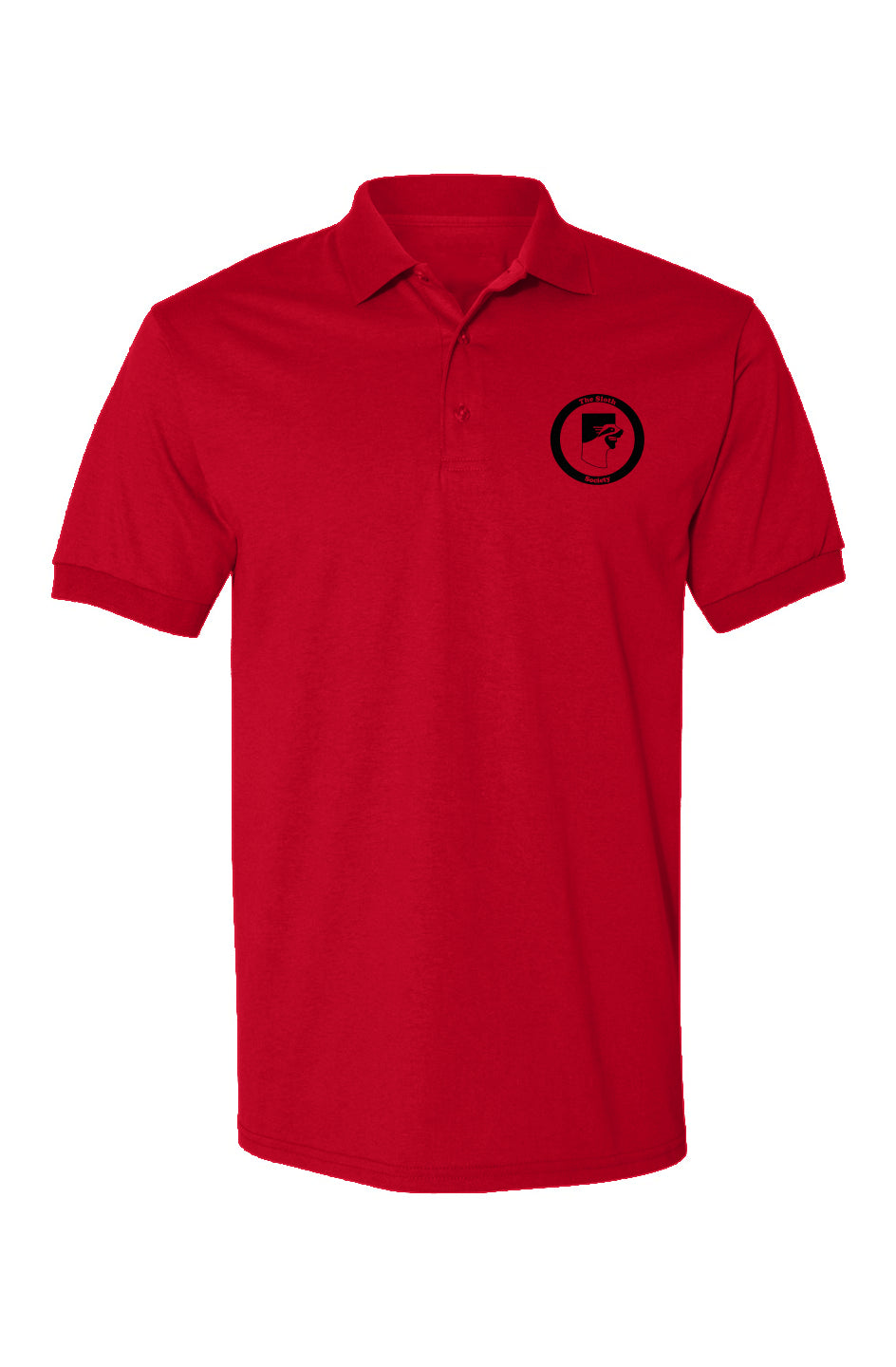 Logo Dryblend Jersey Polo- Red