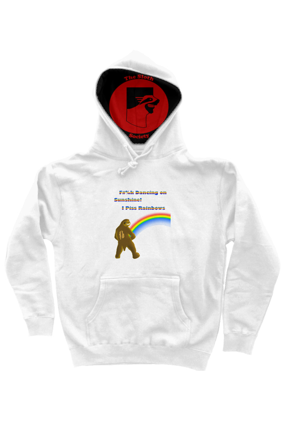 Pissing Rainbows Hoodie- White