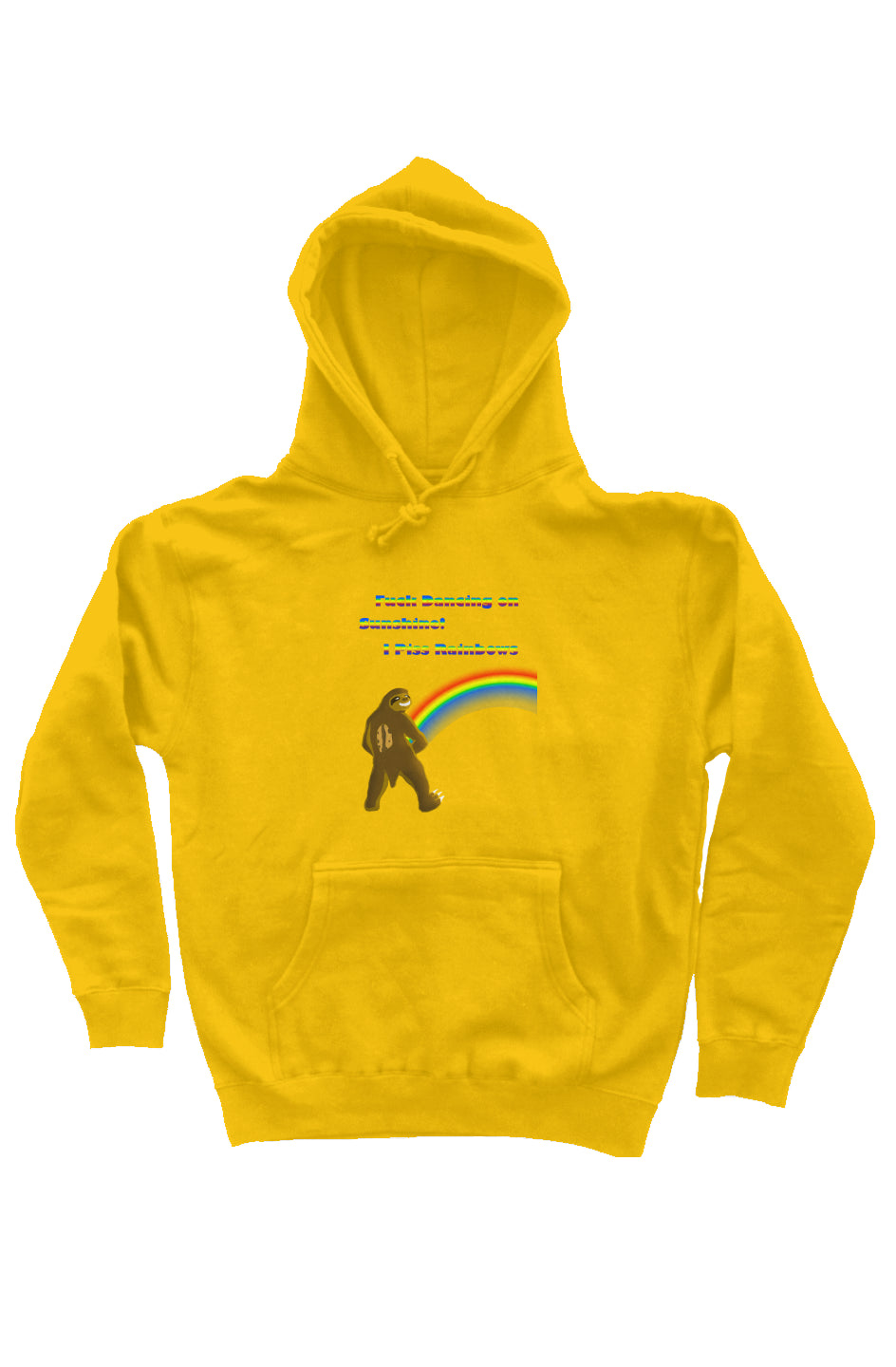 Pissing Rainbows  heavyweight pullover hoodie-Yell