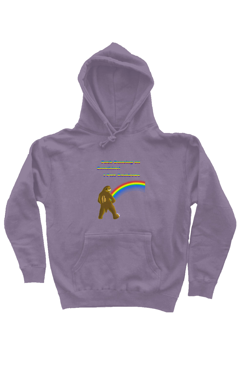 Pissing Rainbows heavyweight pullover hood- Plum