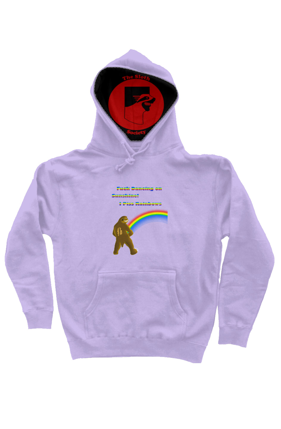 Pissing Rainbows Hoodie- Lavender