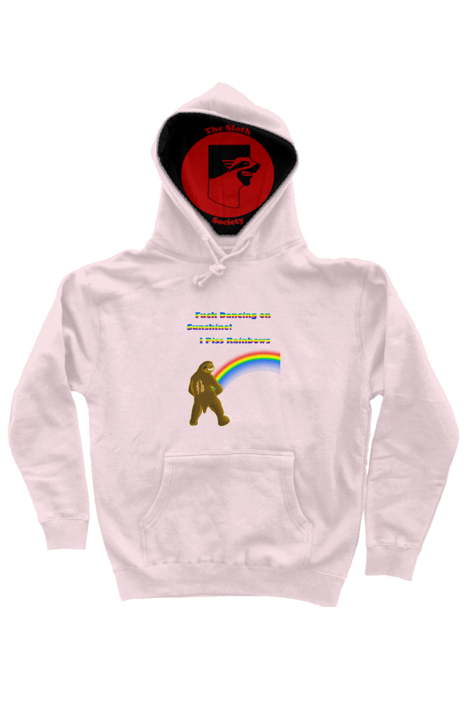 Pissing Rainbows Hoodie- Pink