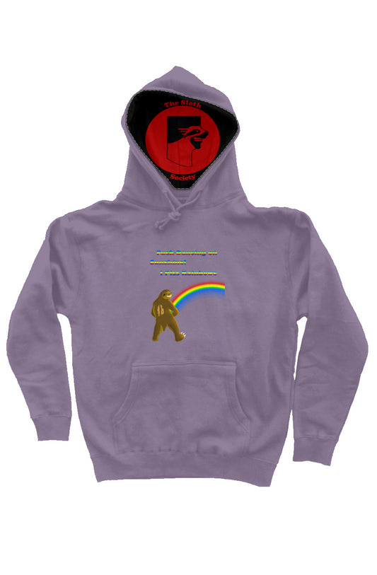 Pissing Rainbows Hoodie- Plum